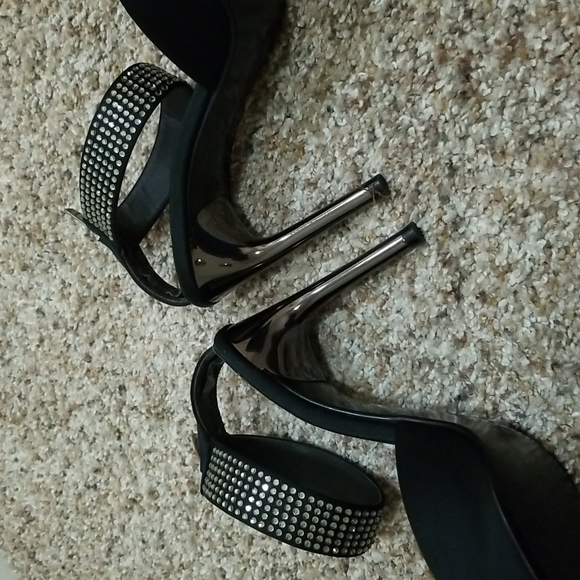 Paolo Black Satin Shoes - Picture 11 of 15